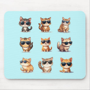 Simple But Adorable Funny Cat Theme Mousepad
