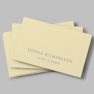 Simple Butter Yellow Business Card
