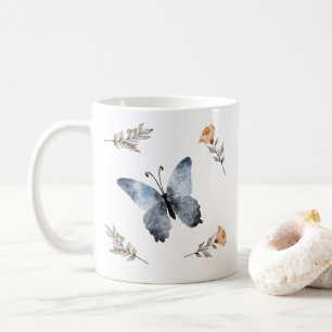 Simple Butterfly In Watercolor Coffee Mug