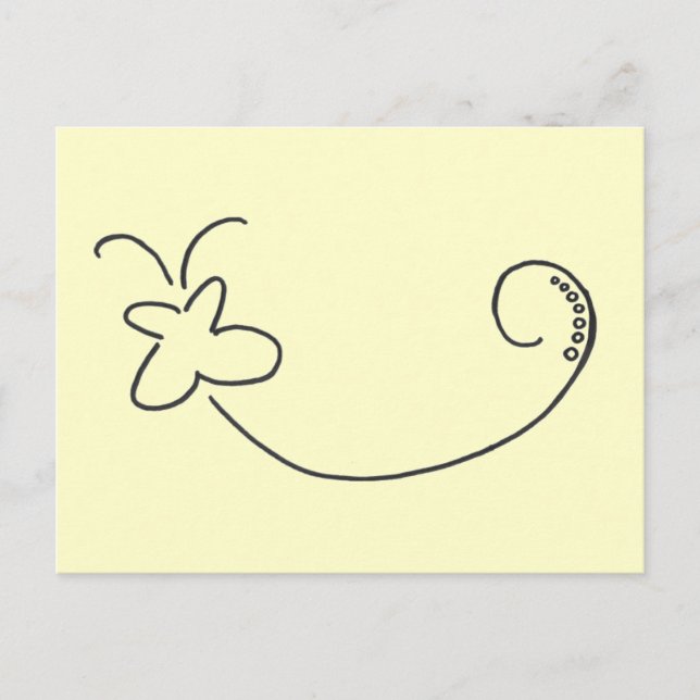 Simple Butterfly Postcard (Front)