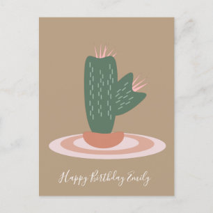 SImple Cactus Spikey Illustration Postcard