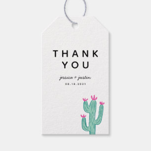 Simple Cactus Wedding Thank You Favour Gift Tags