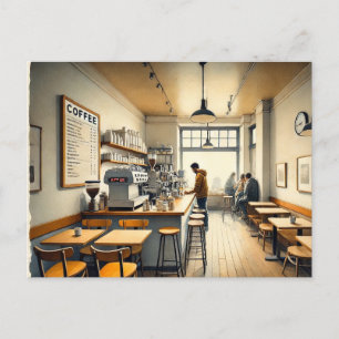 Simple Cafe in San Francisco Mug Postcard
