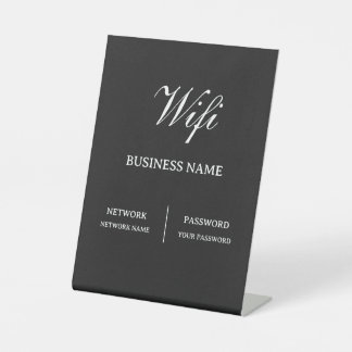 Simple Cafe Wifi Password Pedestal Sign
