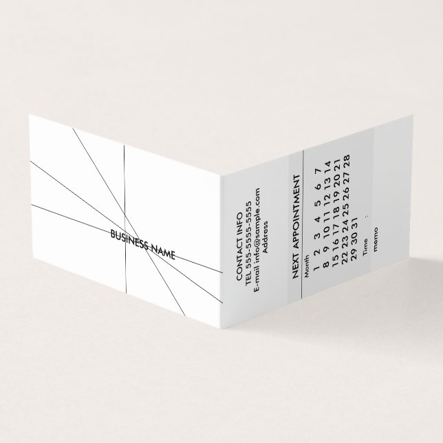 Simple Calendar Business Card (Outside)