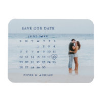 Simple Calendar Photo Wedding Save the Date