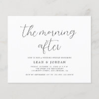 Simple Calligraphy Budget Morning After Wedding