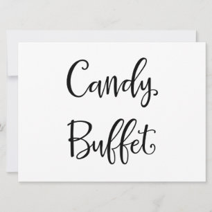 Simple Calligraphy   "Candy Buffet" Wedding Sign