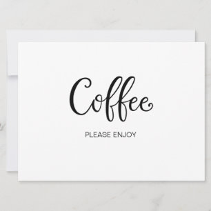 Simple Calligraphy   "Coffee" Wedding sign
