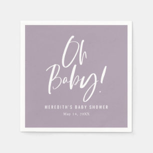 Simple Calligraphy Gender Neutral Baby Shower Napkin