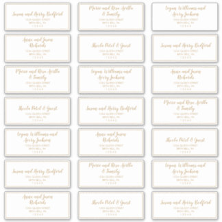 Simple Calligraphy|Gold Guest Address Labels