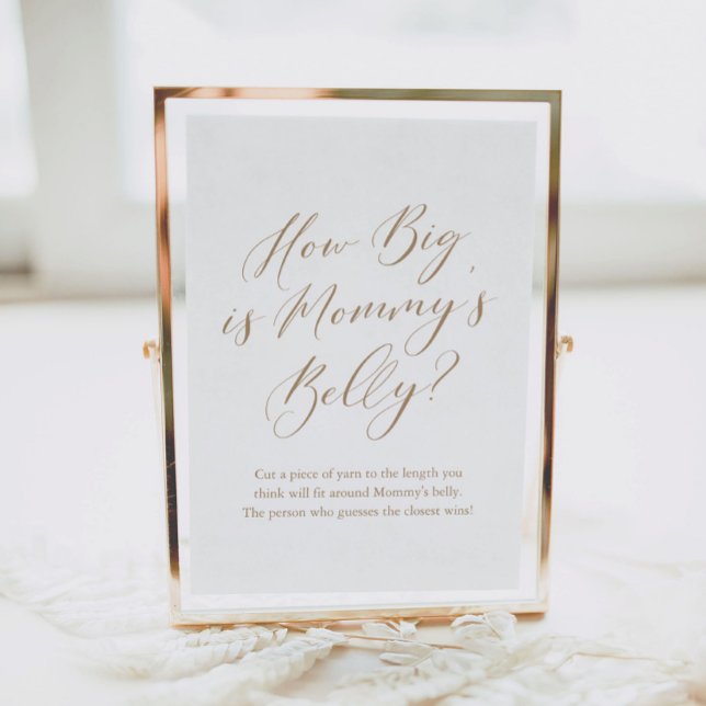 Simple Calligraphy How Big is Mummy's Belly Game P Poster (Creator Uploaded)