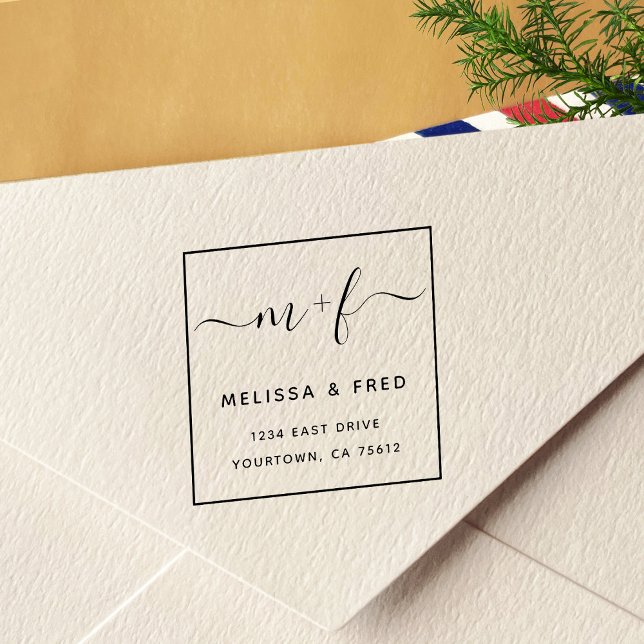 Simple Calligraphy Return Address Self-inking Stamp (Creator Uploaded)