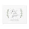 Simple calligraphy rustic greenery wedding