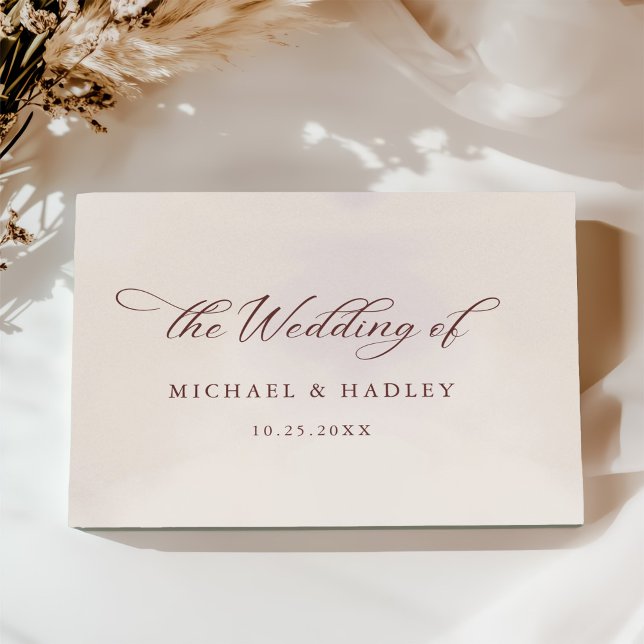 Simple Calligraphy Rustic Wedding Guest Book (Creator Uploaded)