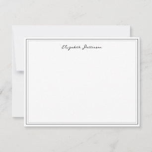 Simple Calligraphy Script Border Stationery Card