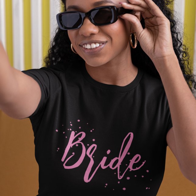 Simple Calligraphy Script Bride Cute T-Shirt (Whimsical Calligraphy Script Bride T-Shirt.)