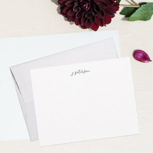 Simple Calligraphy Script Name Note Card