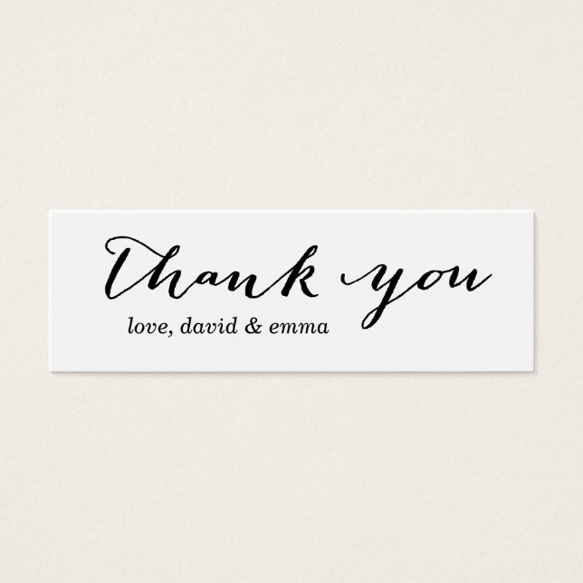Simple Calligraphy Thank You Gift Tags (Front)