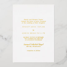 Simple Calligraphy Traditional Wedding Gold