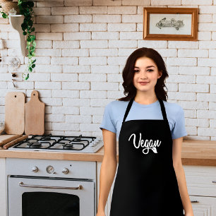 Simple Calligraphy Vegan  Apron