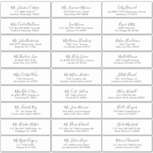 Simple Calligraphy Wedding Guest Label