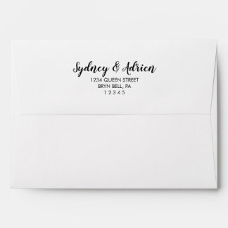 Simple Calligraphy Wedding Invitation Envelope