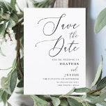 Simple Calligraphy Wedding Save the Dates Invitation<br><div class="desc">Make a big first impression of your wedding with these Simple Calligraphy Wedding Save the Dates!</div>