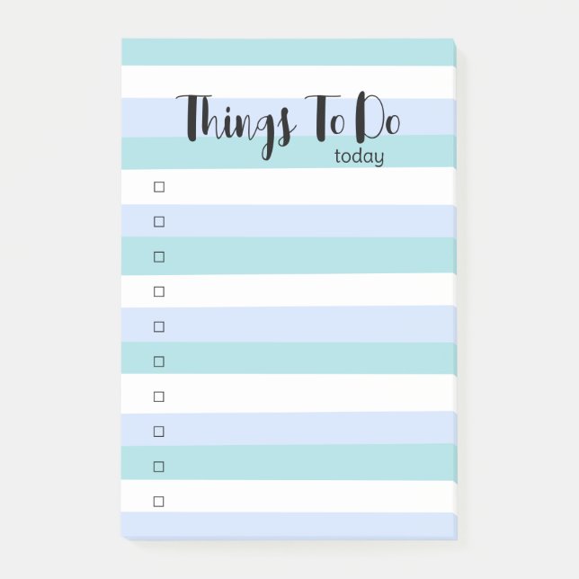 Simple Calm Colour To Do List Post-it Notes (Front)