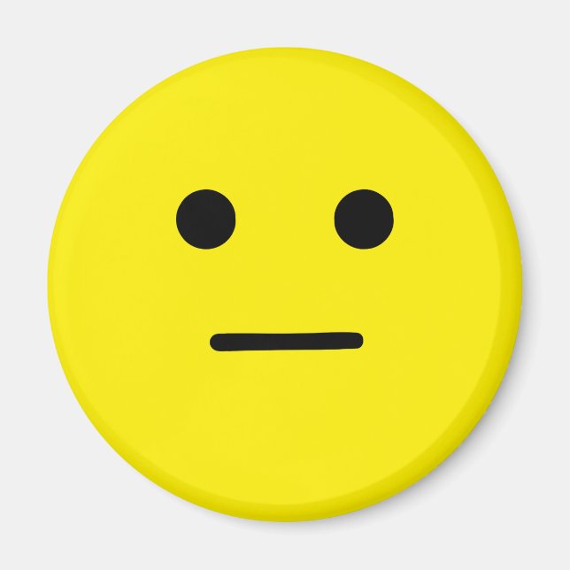 Simple Calm Yellow Face Magnet (Front)