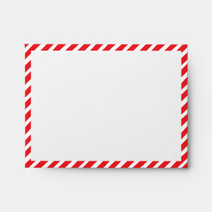 Simple Candy Striped and Bright Red Envelope