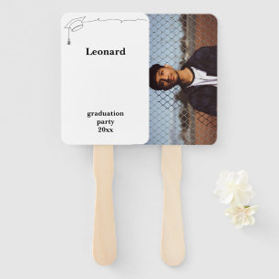 Simple Cap and Tassel Graduation Hand Fan