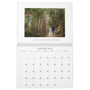 Simple Captions Photo Calendar