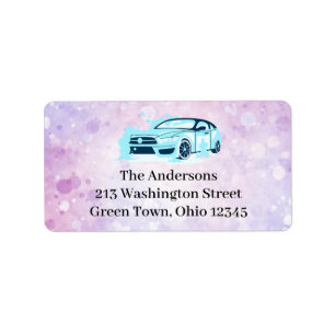 Simple Car Detailer Return Address Label