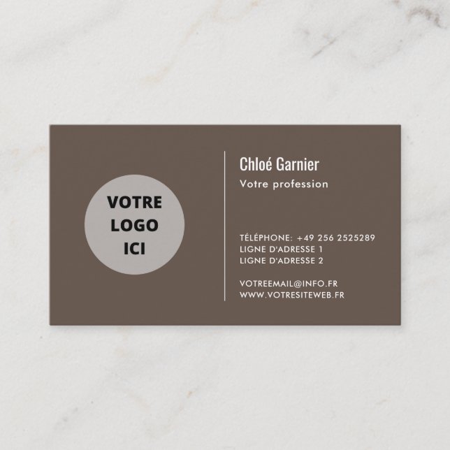 Simple Carte de visite Business Card (Front)