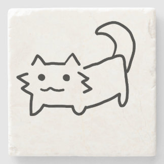 Simple cat Stone Coaster