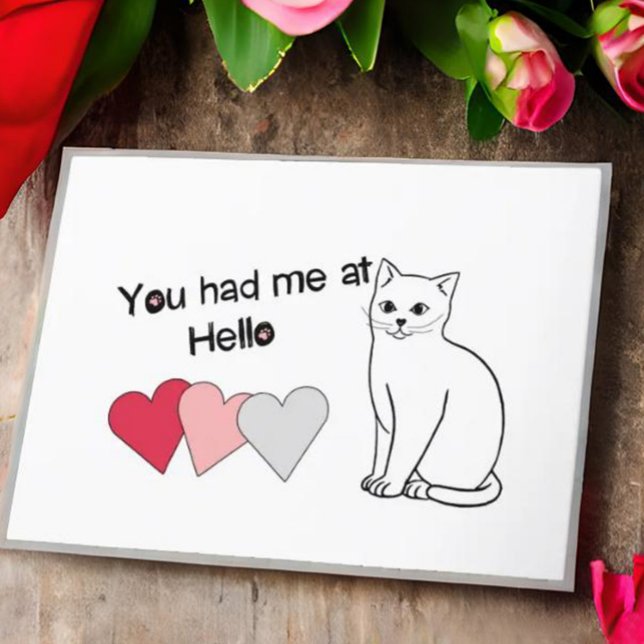 Simple Cat Valentine Card (Creator Uploaded)