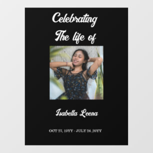Simple Celebration of Life Funeral Memorial Photo