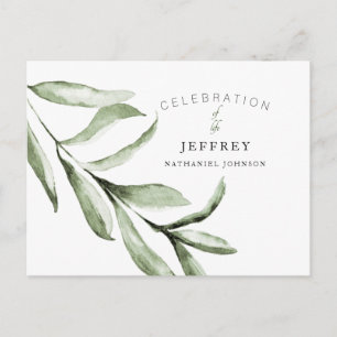 Simple Celebration of Life Loss Gathering Foliage Postcard