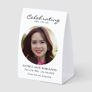 Simple Celebration of Life Photo Funeral Memorial