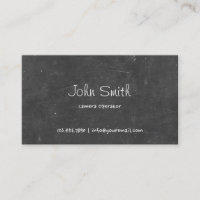 Simple Chalkboard Camera Operator Business Card
