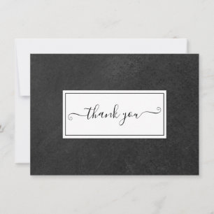 Simple Chalkboard Script Thank You Card