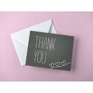 Simple Chalkboard Thank You Post Card