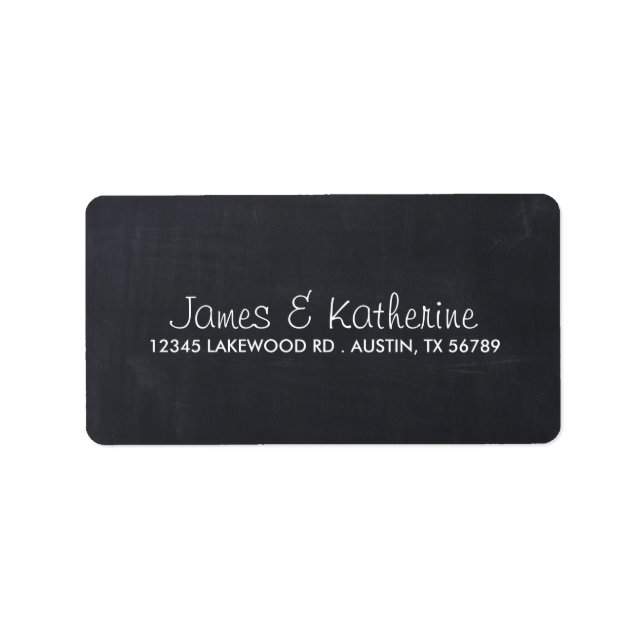 Simple Chalkboard Wedding Address Labels (Front)