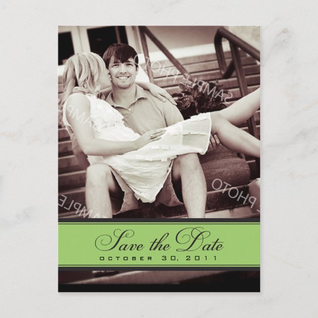 Simple Chandelier Save the Date Photo Postcard (Front)