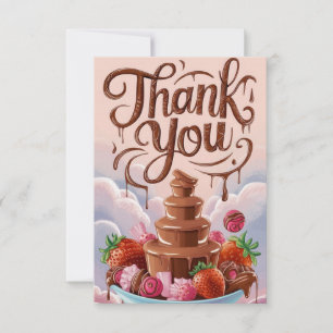 Simple Charming Chocolate thank you card