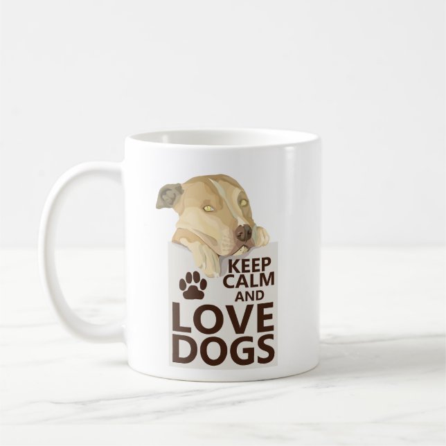 Simple Charming Motivation Dog Lovers Clean  Coffee Mug (Left)