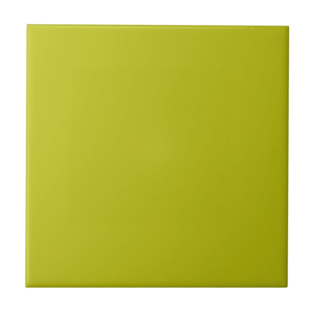 Simple Chartreuse Green Solid Plain Color Ceramic Tile (Front)