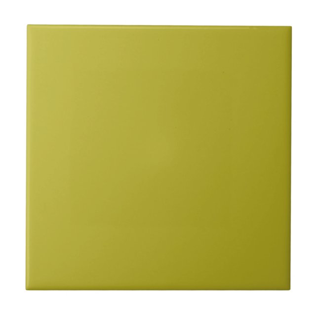 Simple Chartreuse Green Solid Plain Colour Ceramic Tile (Front)