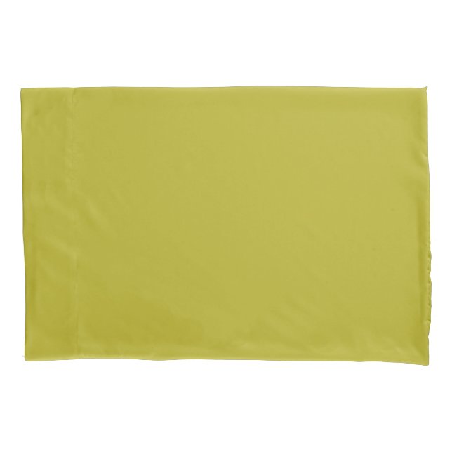 Simple Chartreuse Green Solid Plain Colour Pillowcase (Front)